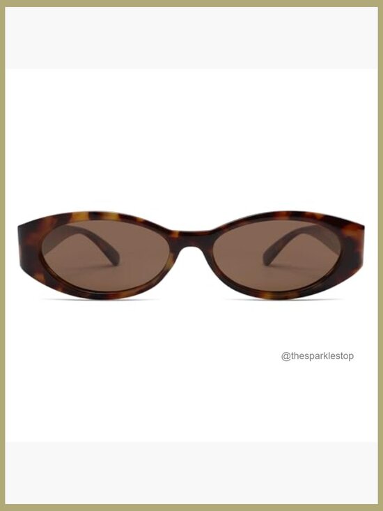 Trendy Oval Polarized Sunglasses Retro Narrow Thin Y2k Sunnies main image 4